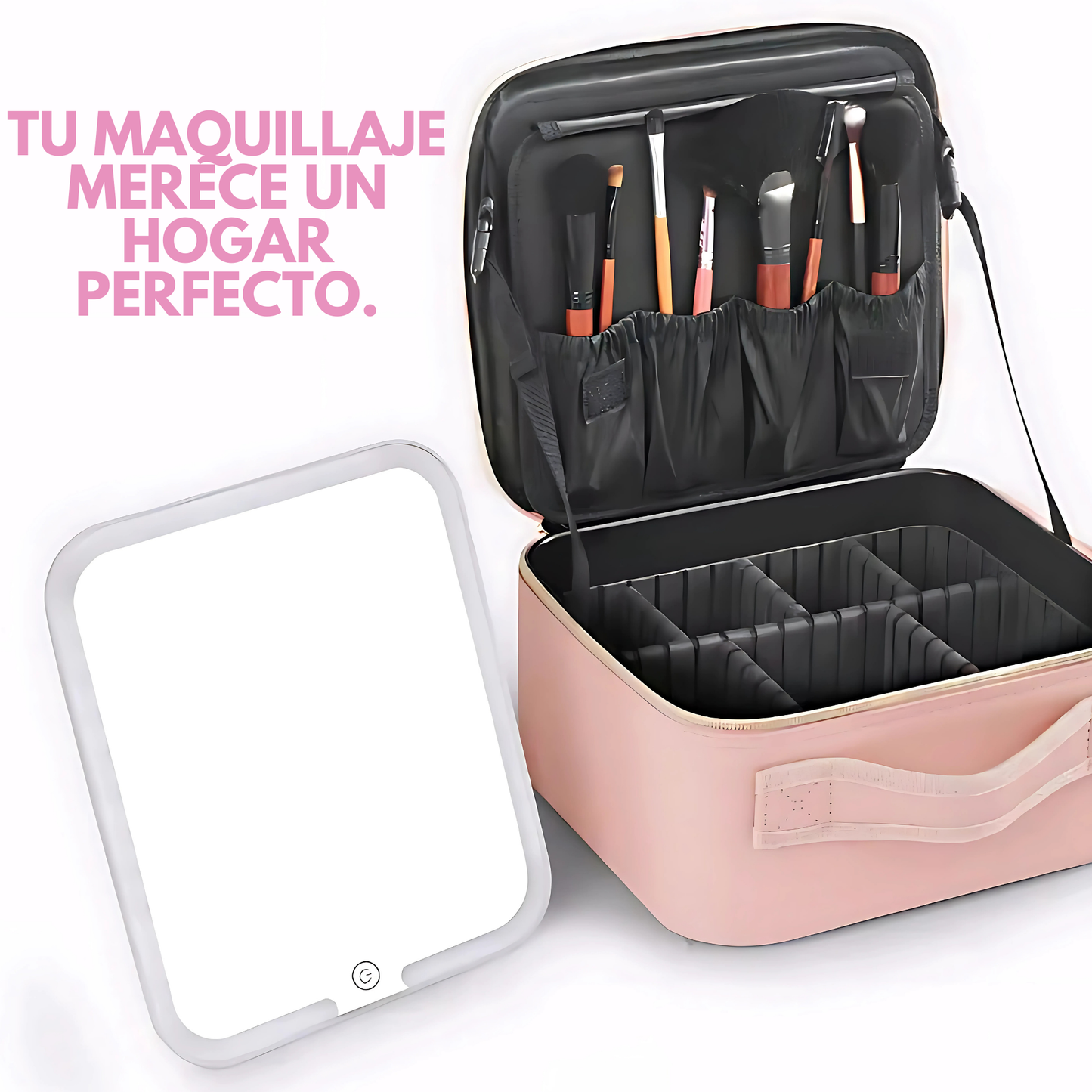 El Organizador de Maquillaje con Espejo LED