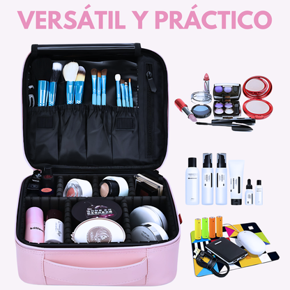 El Organizador de Maquillaje con Espejo LED